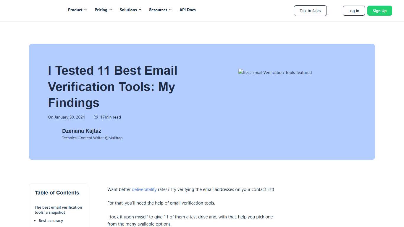 6 Best Email Verification Tools in 2026 [Hand Picked]